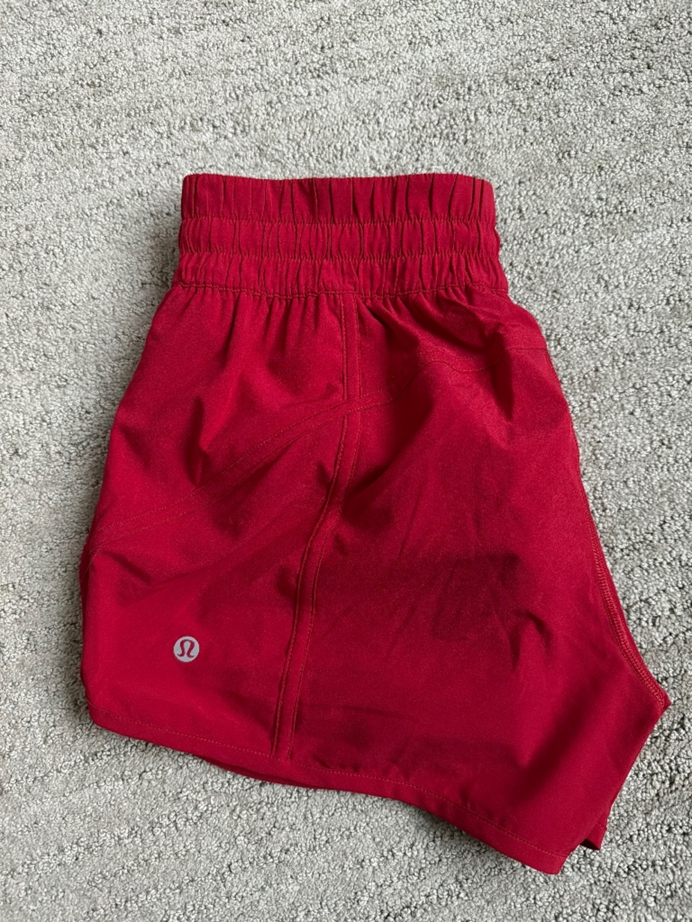 lululemon red tracker shorts